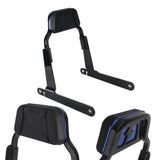 '06-'17 Harley Dyna Low Rider S Street Bob Wide Super Glide Switchback Club Style Passenger Backrests Low profile Fixed Mini Sports Sissy Bar - pazoma