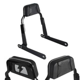 '06-'17 Harley Dyna Low Rider S Street Bob Wide Super Glide Switchback Club Style Passenger Backrests Low profile Fixed Mini Sports Sissy Bar - pazoma