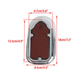12V Motorcycle Metal Chrome Red Rear LED Universal Slimline Low Profile Tombstone Brake Tail Light For Harley Cafe Racer Chopper Bobber - pazoma