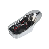 12V Motorcycle Metal Chrome Red Rear LED Universal Slimline Low Profile Tombstone Brake Tail Light For Harley Cafe Racer Chopper Bobber - pazoma