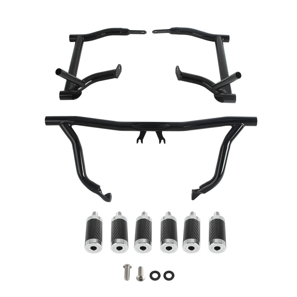 14-25 Harley Street Glide Road Glide Road King FLHX FLHR FLTRXST Performance Bagger Highway Engine Guard Crash Bar Saddlebag Tip-Over Bar Set - pazoma