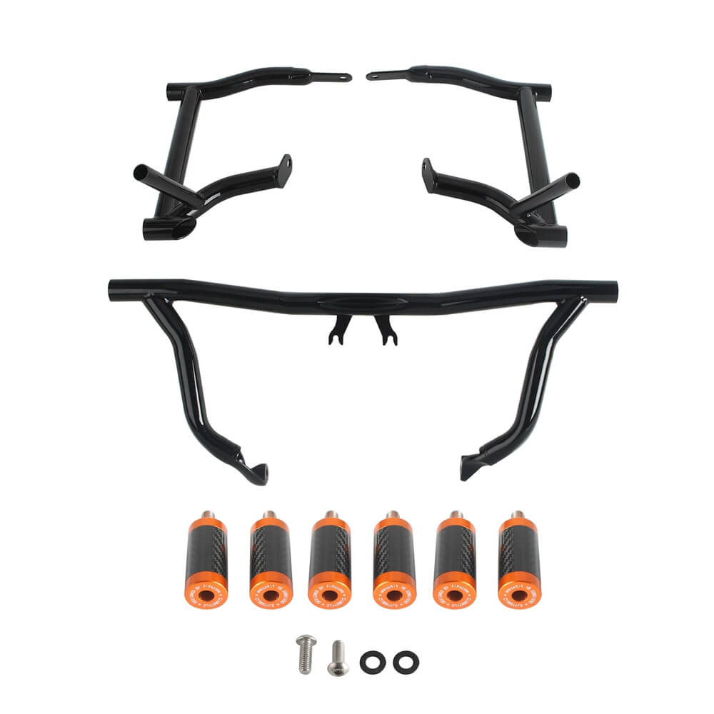 14-25 Harley Street Glide Road Glide Road King FLHX FLHR FLTRXST Performance Bagger Highway Engine Guard Crash Bar Saddlebag Tip-Over Bar Set - pazoma