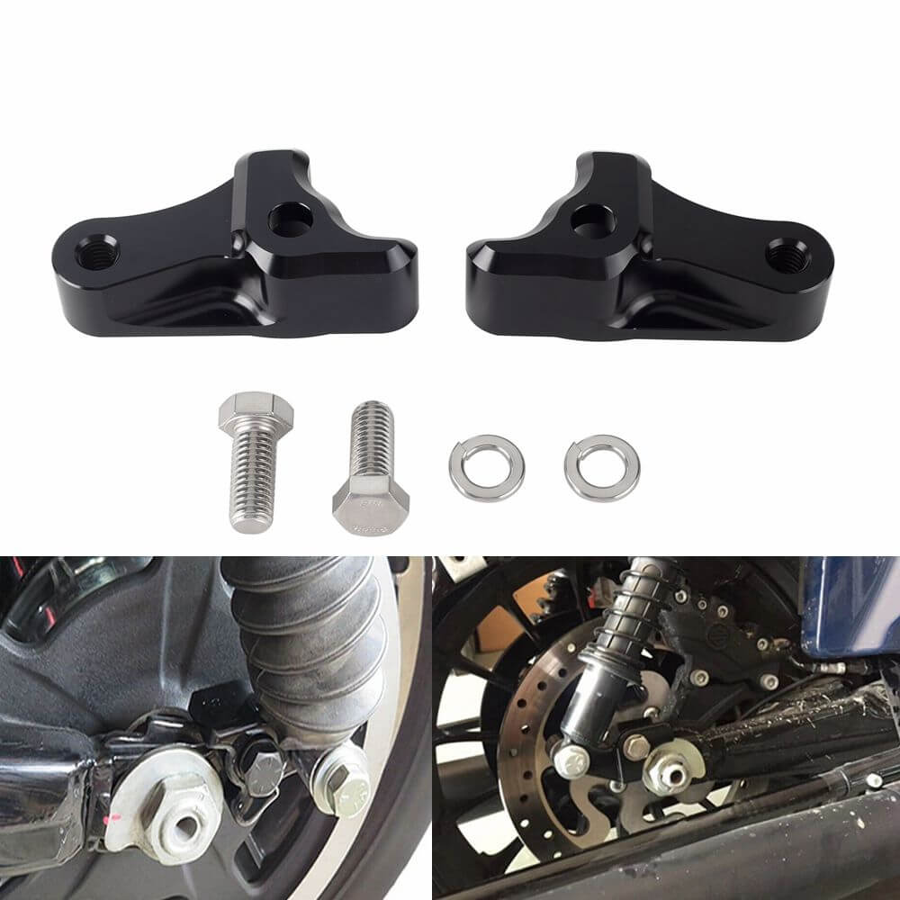 2" Rear Shock Lowering Blocks Kit For Harley Road King Street Glide Road Glide Electra Glide Classic Special Custom CVO FLHXS FLHRXS FLTRXS 2009-2023 - pazoma