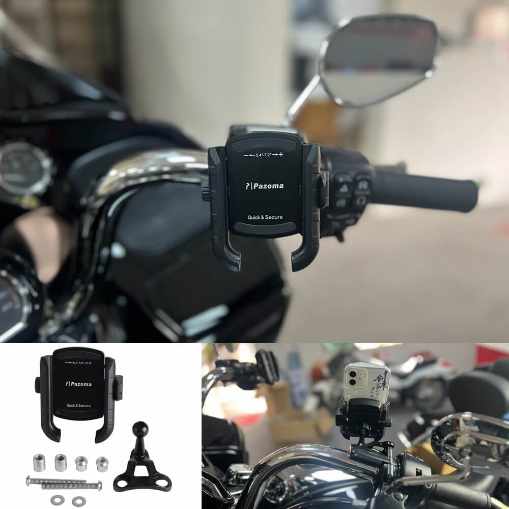 Harley Road Glide FLTRX FLTRU FLTRK FLTRXST FLTRXSE FLTRKSE 1s Quick Lock & Release Phone Carrier Mount Holder Stand Bracket 15- - pazoma