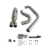 2-into-1 Big Bore Full Exhaust System Stainless Steel Muffler For Harley M8 Softail Low Rider S ST Fat Street Bob Standard Slim 2018-2025 - pazoma