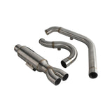 2-into-1 Big Bore Full Exhaust System Stainless Steel Muffler For Harley M8 Softail Low Rider S ST Fat Street Bob Standard Slim 2018-2025 - pazoma