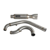 2-into-1 Big Bore Full Exhaust System Stainless Steel Muffler For Harley M8 Softail Low Rider S ST Fat Street Bob Standard Slim 2018-2025 - pazoma