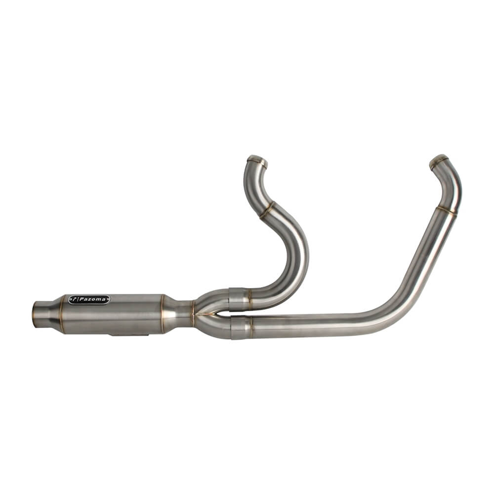 2-into-1 Big Bore Full Exhaust System Stainless Steel Muffler For Harley M8 Softail Low Rider S ST Fat Street Bob Standard Slim 2018-2025 - pazoma