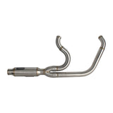 2-into-1 Big Bore Full Exhaust System Stainless Steel Muffler For Harley M8 Softail Low Rider S ST Fat Street Bob Standard Slim 2018-2025 - pazoma