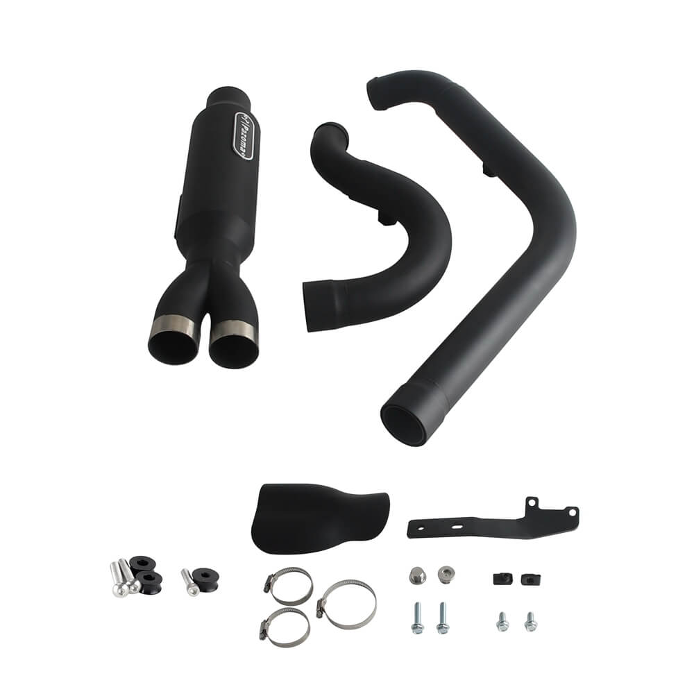 2-into-1 Big Bore Full Exhaust System Stainless Steel Muffler For Harley M8 Softail Low Rider S ST Fat Street Bob Standard Slim 2018-2025 - pazoma
