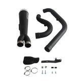 2-into-1 Full Complete Exhaust System Stainless Steel Muffler For 2006-17 Harley Dyna Fat Bob Low Rider S Street Bob Wide Super Glide - pazoma
