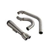 2-into-1 Full Complete Exhaust System Stainless Steel Muffler For 2006-17 Harley Dyna Fat Bob Low Rider S Street Bob Wide Super Glide - pazoma