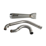 2-into-1 Full Complete Exhaust System Stainless Steel Muffler For 2006-17 Harley Dyna Fat Bob Low Rider S Street Bob Wide Super Glide - pazoma