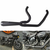 2-into-1 Full Complete Exhaust System Stainless Steel Muffler For Harley Softail FXLR FXLRS FXLRST FXRST FXST FXBB FXBBS 2018-2024 - pazoma