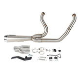 2-into-1 Full Complete Exhaust System Stainless Steel Muffler For Harley Softail Low Rider S ST EI Diablo Street Bob Standard 2018-2024 - pazoma