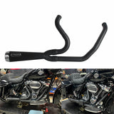 2-into-1 Full Complete Exhaust System Stainless Steel Muffler For Harley Touring M8 Bagger FLH Street Road Glide Road King 2017up - pazoma