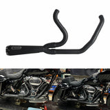 2-into-1 Full Complete Exhaust System Stainless Steel Muffler For Harley Touring M8 Bagger FLH Street Road Glide Road King 2017up - pazoma