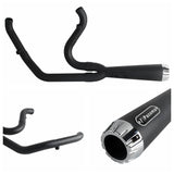 2-into-1 Full Complete Exhaust System Stainless Steel Muffler For Harley Touring M8 Bagger FLH Street Road Glide Road King 2017up - pazoma