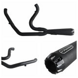 2-into-1 Full Complete Exhaust System Stainless Steel Muffler For Harley Touring M8 Bagger FLH Street Road Glide Road King 2017up - pazoma