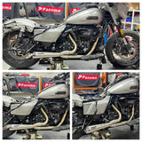 2-into-1 Full Complete Exhaust System Stainless Steel Muffler For Harley Touring M8 Bagger FLH Street Road Glide Road King 2017up - pazoma