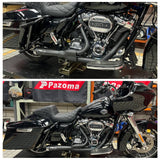 2-into-1 Full Complete Exhaust System Stainless Steel Muffler For Harley Touring M8 Bagger FLH Street Road Glide Road King 2017up