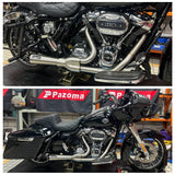 2-into-1 Full Complete Exhaust System Stainless Steel Muffler For Harley Touring M8 Bagger FLH Street Road Glide Road King 2017up