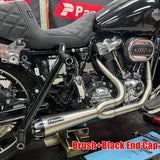 2-into-1 Full Complete Exhaust System Stainless Steel Muffler For Harley Touring M8 Bagger FLH Street Road Glide Road King 2017up - pazoma