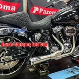 2-into-1 Full Complete Exhaust System Stainless Steel Muffler For Harley Touring M8 Bagger FLH Street Road Glide Road King 2017up - pazoma