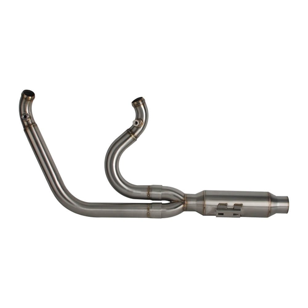 2006-2017 Harley Dyna 2-into-1 Full Complete Exhaust System Stainless Steel Muffler Fat Bob FXDF Low Rider FXDL S Street Bob FXDB FXD - pazoma