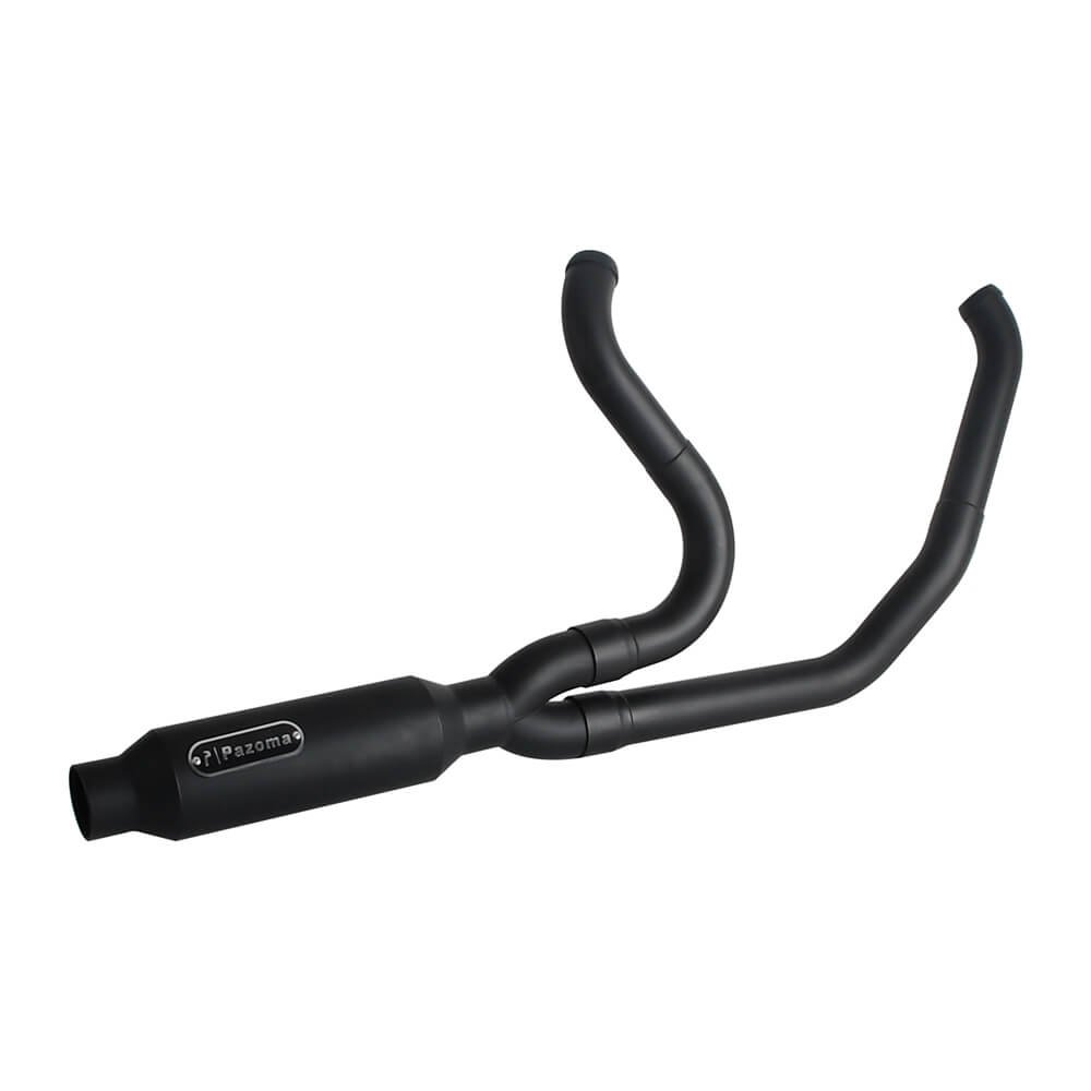 2017-2025 Harley Touring FLH M8 Bagger Shorty 2-into-1 Full Complete Exhaust System Stainless Steel Muffler - pazoma