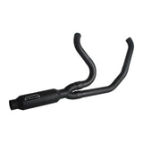 2017-2025 Harley Touring FLH M8 Bagger Shorty 2-into-1 Full Complete Exhaust System Stainless Steel Muffler - pazoma