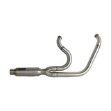 2006-2017 Harley Dyna 2-into-1 Full Complete Exhaust System Stainless Steel Muffler Fat Bob FXDF Low Rider FXDL S Street Bob FXDB FXD - pazoma