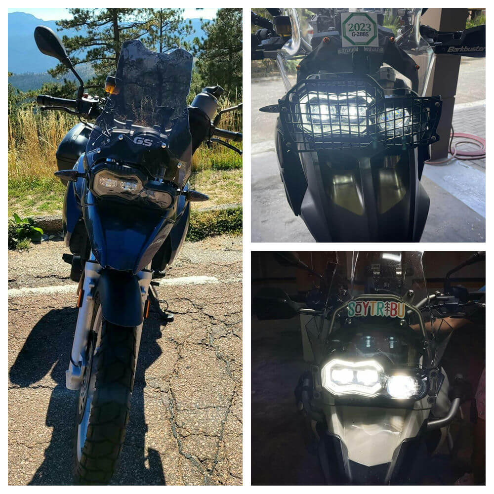 2006-2018 BMW F650GS F700GS F800GS LED Headlight Kit with Halo Ring High/Low Lighting Headlamp Daylight Running Light DRL - pazoma