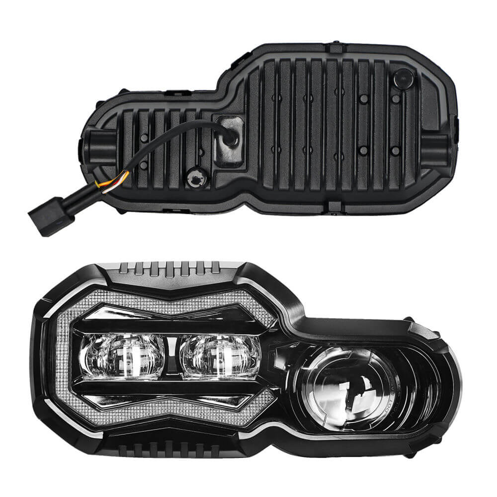 2006-2018 BMW F650GS F700GS F800GS LED Headlight Kit with Halo Ring High/Low Lighting Headlamp Daylight Running Light DRL - pazoma