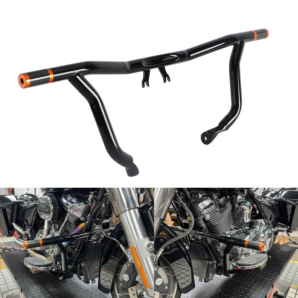 2014-2025 Harley Touring Road Glide Electra Street Glide Road King Special CVO Highway Engine Guard Crash Bar Frame Slider Flat-Out Bar - pazoma