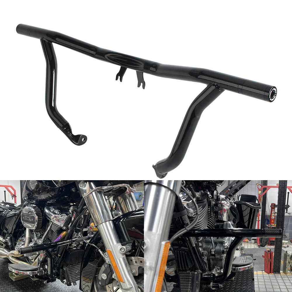 2014-2025 Harley Touring Road Glide Electra Street Glide Road King Special CVO Highway Engine Guard Crash Bar Frame Slider Flat-Out Bar - pazoma