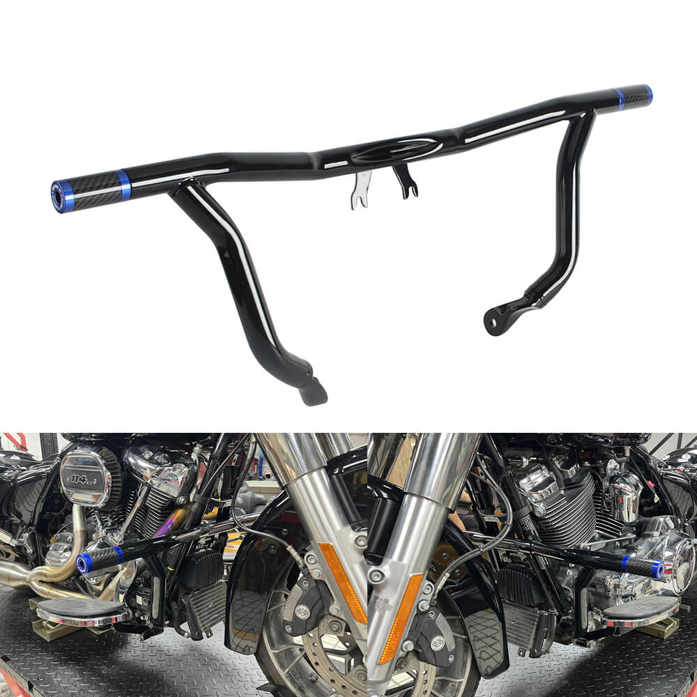 2014-2025 Harley Touring Road Glide Electra Street Glide Road King Special CVO Highway Engine Guard Crash Bar Frame Slider Flat-Out Bar - pazoma