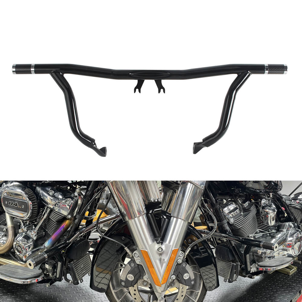 2014-2025 Harley Touring Road Glide Electra Street Glide Road King Special CVO Highway Engine Guard Crash Bar Frame Slider Flat-Out Bar - pazoma
