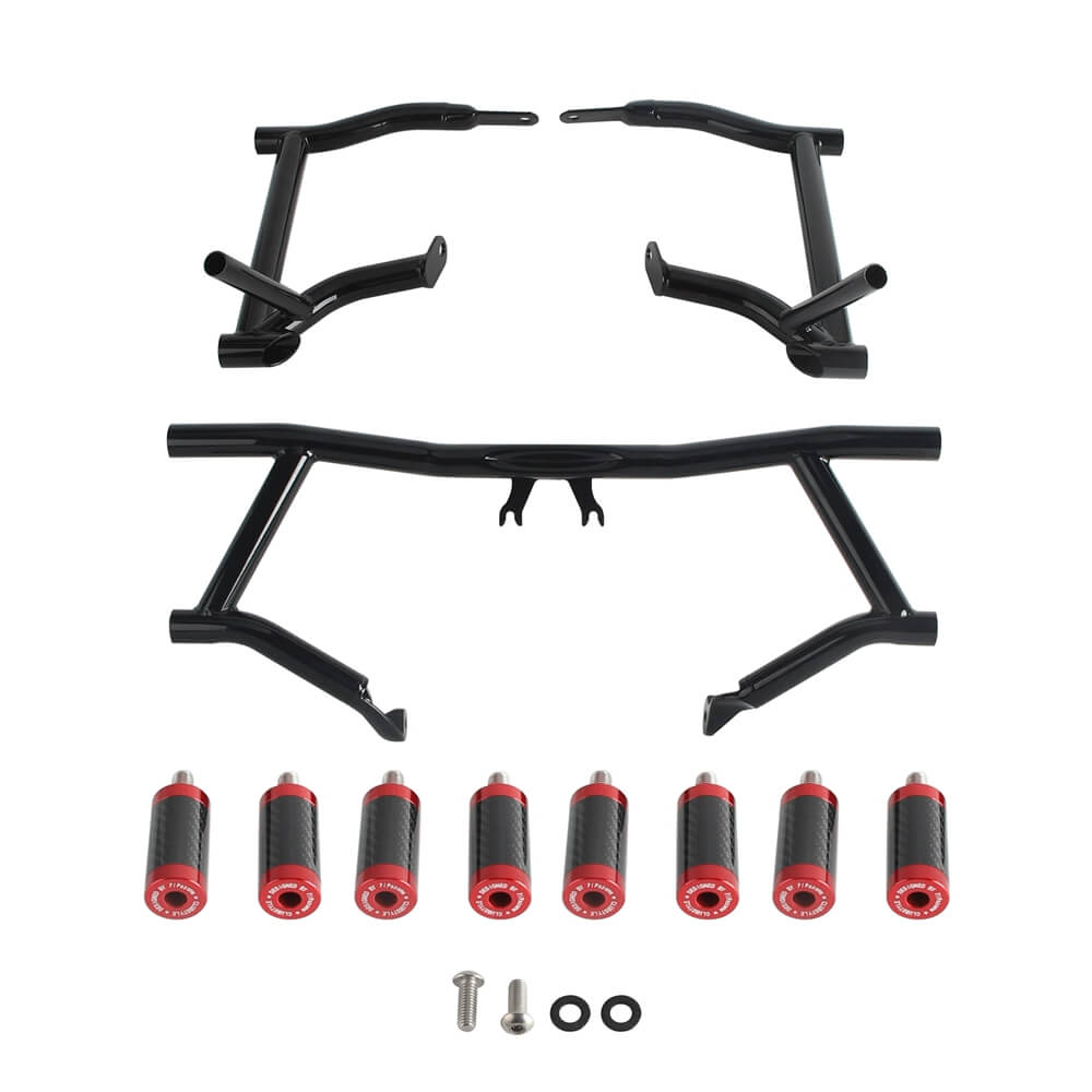 2014-25 Harley Street Glide Road Glide Road King FLHR FLTR FLHX FLHTKSE Performance High 2 Step Crash Bar Engine Guard Saddlebag Tip-Over Bar - pazoma