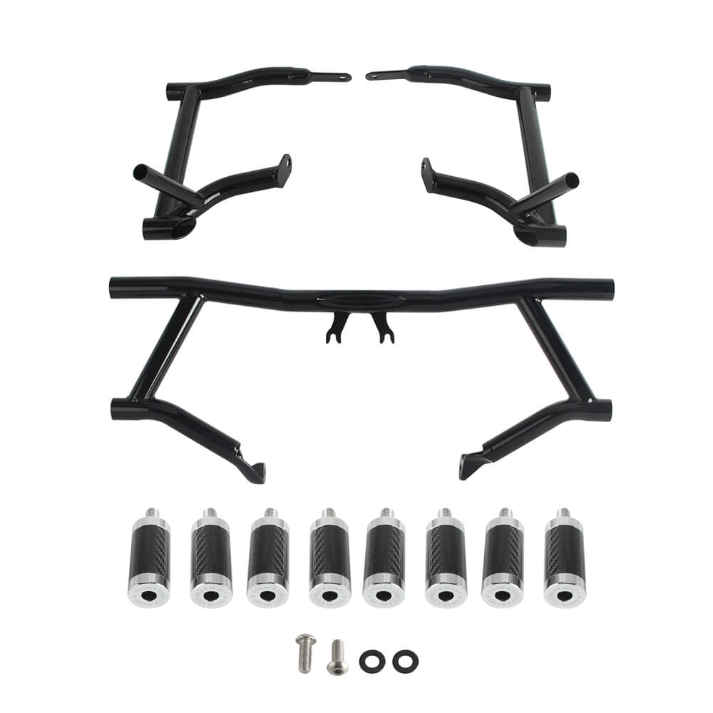 2014-25 Harley Street Glide Road Glide Road King FLHR FLTR FLHX FLHTKSE Performance High 2 Step Crash Bar Engine Guard Saddlebag Tip-Over Bar - pazoma