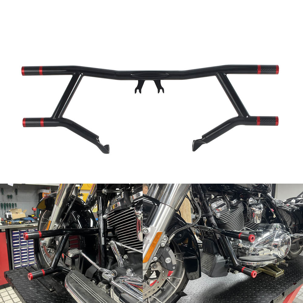 2014-25 Harley Street Glide Road Glide Road King FLHX FLHR FLTRXST Performance Highway Peg High 2 Step Crash Bar Cage Engine Guard - pazoma