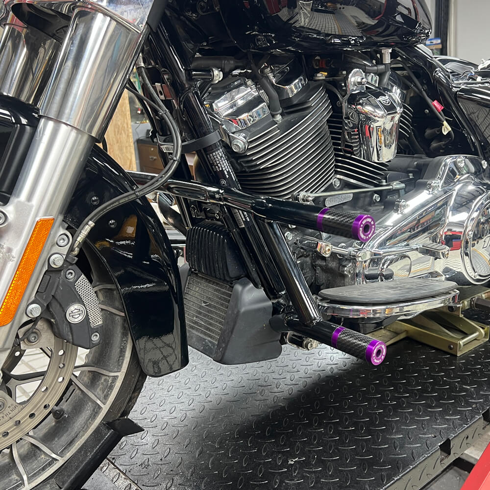 2014-25 Harley Street Glide Road Glide Road King FLHR FLTR FLHX FLHTKSE Performance High 2 Step Crash Bar Engine Guard Saddlebag Tip-Over Bar - pazoma