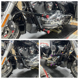 2014-25 Harley Street Glide Road Glide Road King FLHR FLTR FLHX FLHTKSE Performance High 2 Step Crash Bar Engine Guard Saddlebag Tip-Over Bar - pazoma