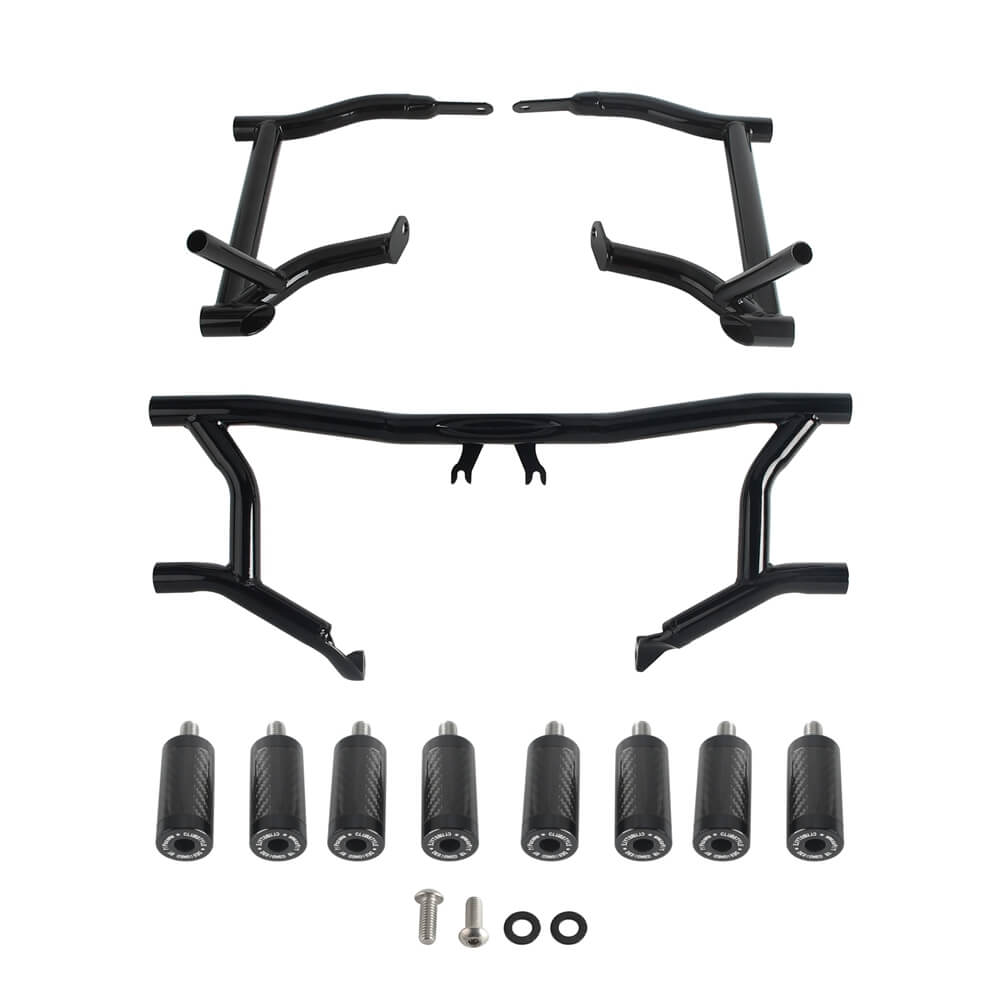 2014-25 Harley Touring Road Glide King Electra Street Glide ST CVO Highway Peg High 2 Step Crash Bar Engine Guard Saddlebag Tip-Over Bar Set - pazoma