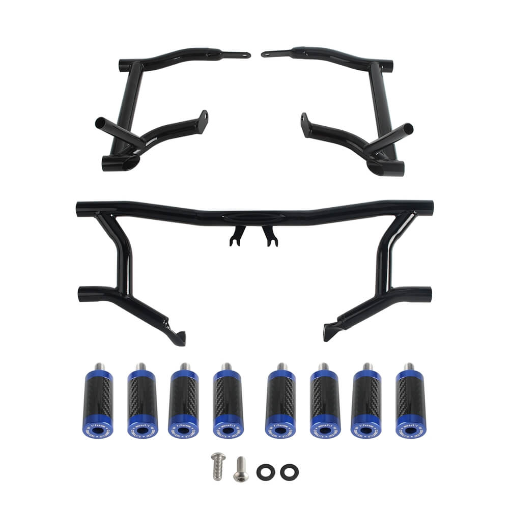 2014-25 Harley Touring Road Glide King Electra Street Glide ST CVO Highway Peg High 2 Step Crash Bar Engine Guard Saddlebag Tip-Over Bar Set - pazoma