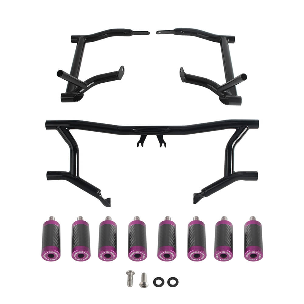 2014-25 Harley Touring Road Glide King Electra Street Glide ST CVO Highway Peg High 2 Step Crash Bar Engine Guard Saddlebag Tip-Over Bar Set - pazoma