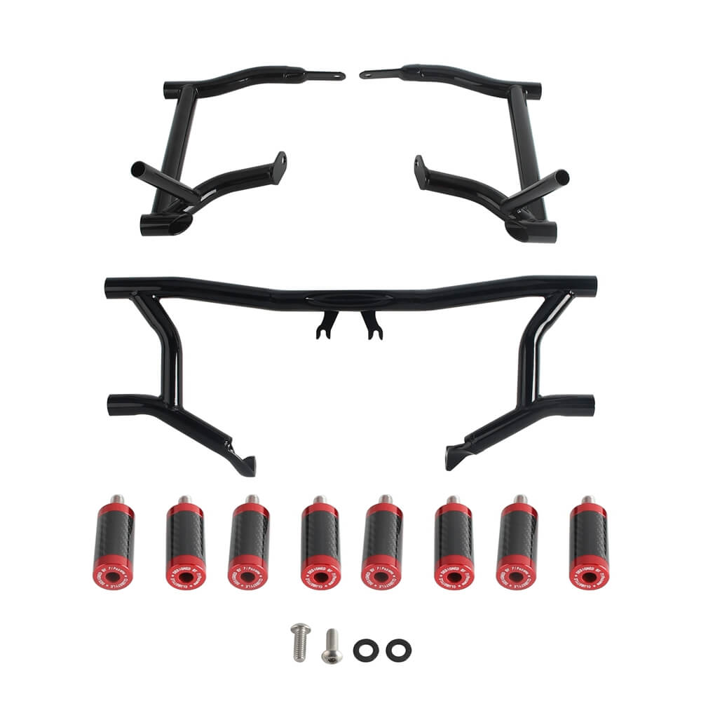2014-25 Harley Touring Road Glide King Electra Street Glide ST CVO Highway Peg High 2 Step Crash Bar Engine Guard Saddlebag Tip-Over Bar Set - pazoma
