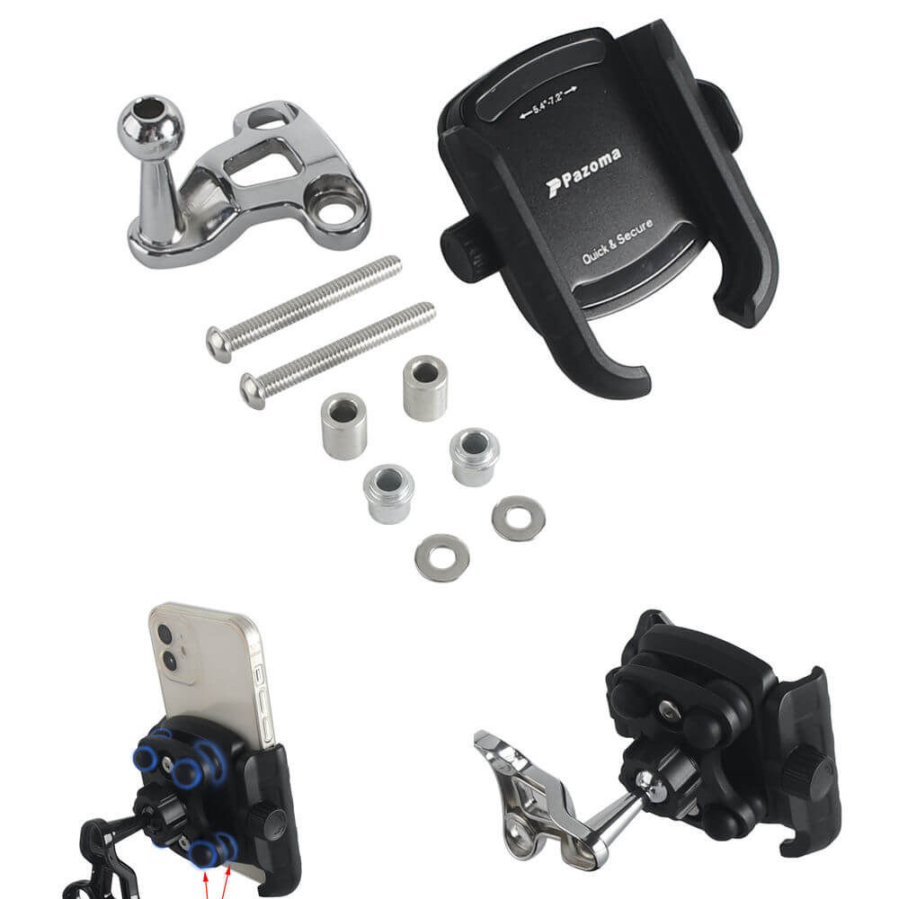 2015-23 Harley Road Glide FLTRX Phone Carrier Mount Holder Get Your Phone in 1 Second Quick Lock Stand Bracket with Vibration Dampener - pazoma