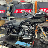 2017-2025 Harley Touring FLH M8 Bagger Shorty 2-into-1 Full Complete Exhaust System Stainless Steel Muffler - pazoma