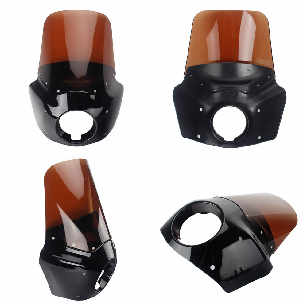 Harley M8 Softail Low Rider S 114 117 FXLRS Front Headlight Fairing Windshield w/Headlight Relocation Block 2020-2025 - pazoma